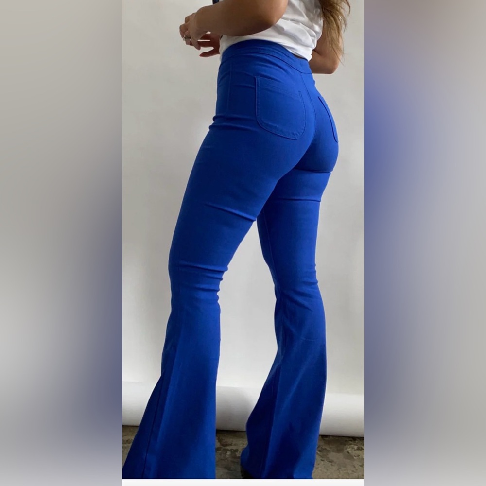 JC - Jeans Royal Blue Stretch Bootcut Pants Women’s Size M NWT - Picture 2 of 9
